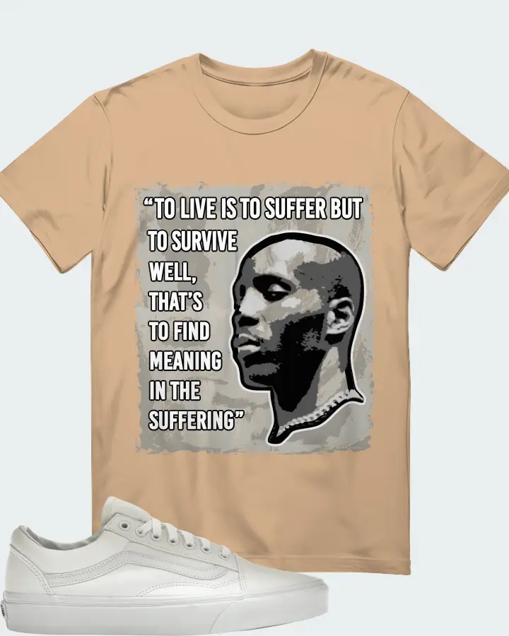 Vans Old Skool Sneaker Matching Cream T-Shirt - DMX Suffer Quote