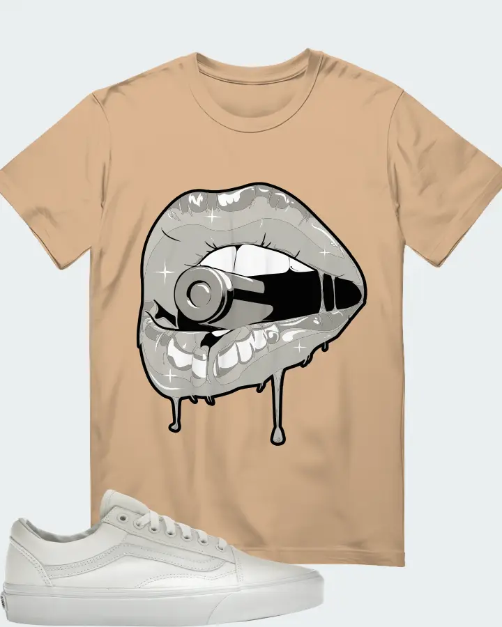 Vans Old Skool Sneaker Matching Cream T-Shirt - Kiss of Death