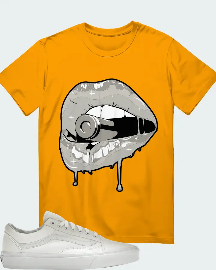 Vans Old Skool Sneaker Matching Gold T-Shirt - Kiss of Death