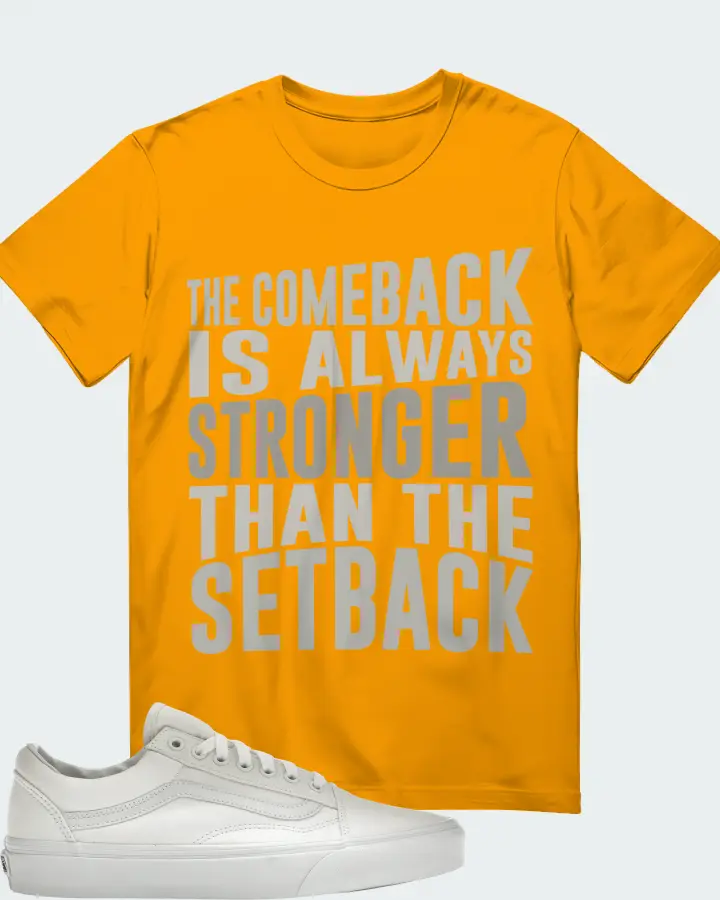 Vans Old Skool Sneaker Matching Gold T-Shirt - The Comeback
