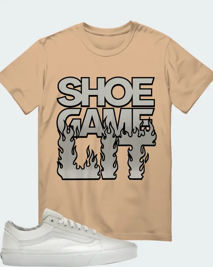 Vans Old Skool Sneaker Matching Cream T-Shirt - Shoe Game Lit Refreshed