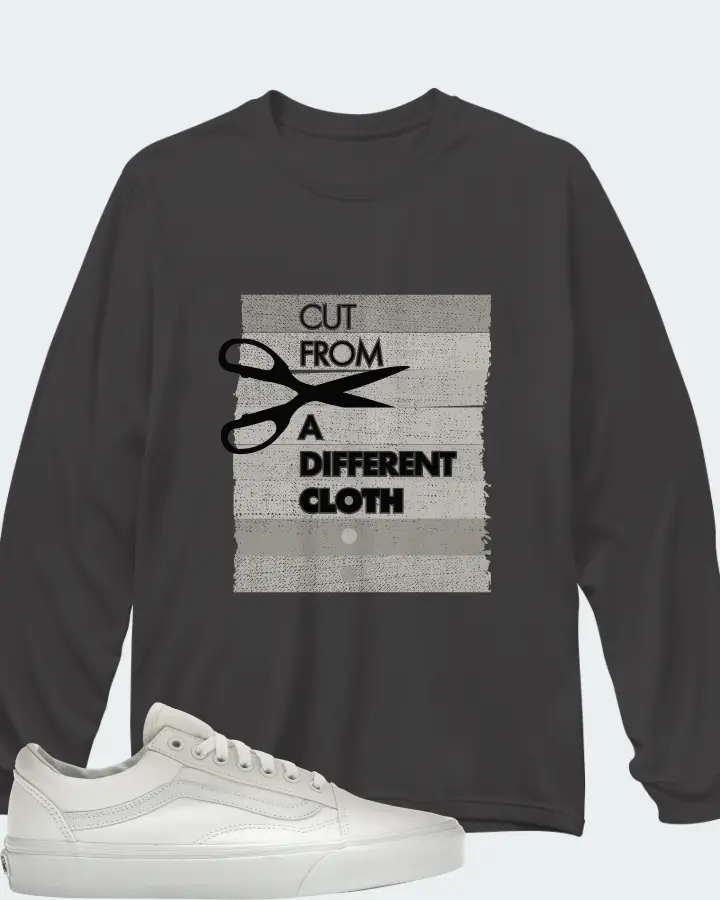 Vans Old Skool Sneaker Matching Dark Grey Long Sleeve T-Shirt - Cut From a Different Cloth