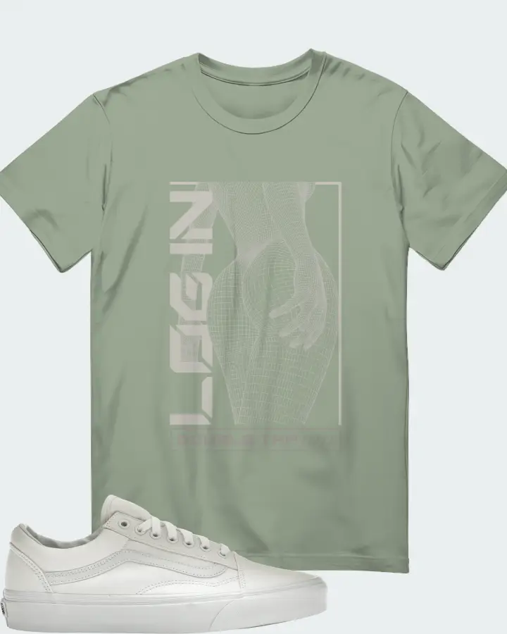 Vans Old Skool Sneaker Matching Sage T-Shirt (LOGIN) - View 1