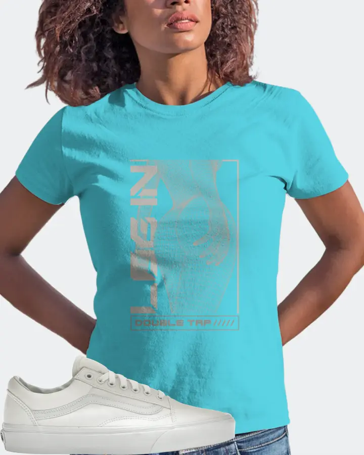 Vans Old Skool Sneaker Matching Turquoise T-Shirt (LOGIN) - View 3