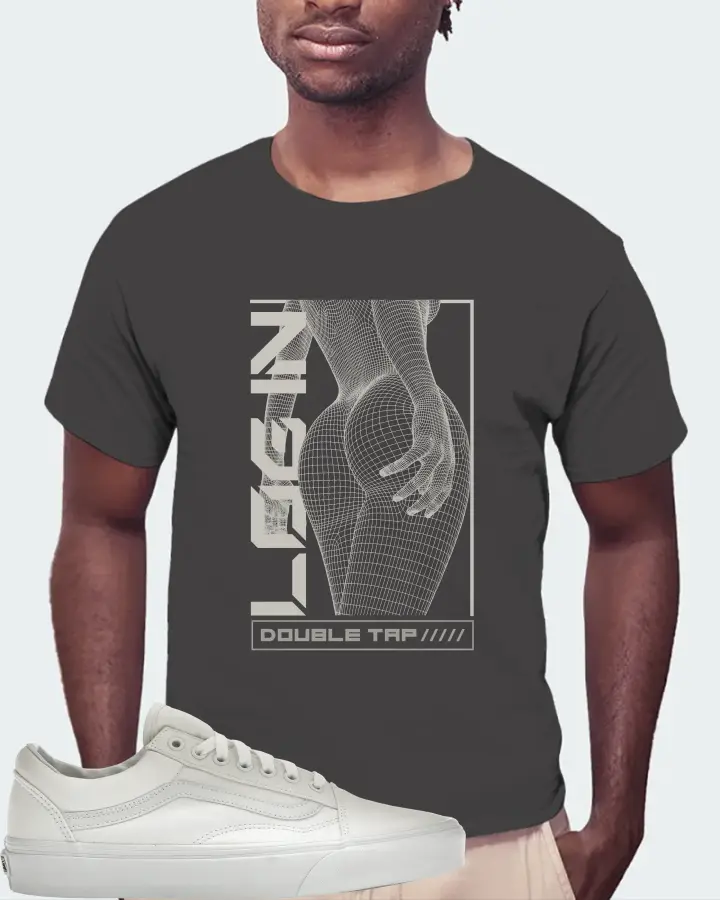 Vans Old Skool Sneaker Matching Dark Grey T-Shirt (LOGIN) - View 4