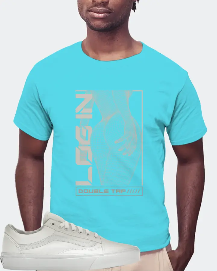 Vans Old Skool Sneaker Matching Turquoise T-Shirt (LOGIN) - View 4