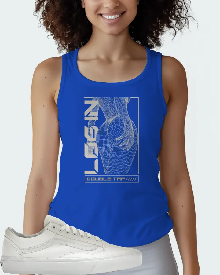 Vans Old Skool Sneaker Matching Royal Blue Tank Top (LOGIN) - View 3