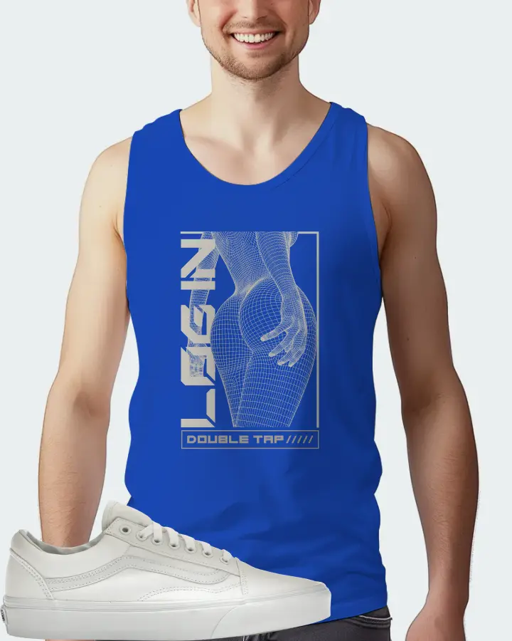 Vans Old Skool Sneaker Matching Royal Blue Tank Top (LOGIN) - View 4