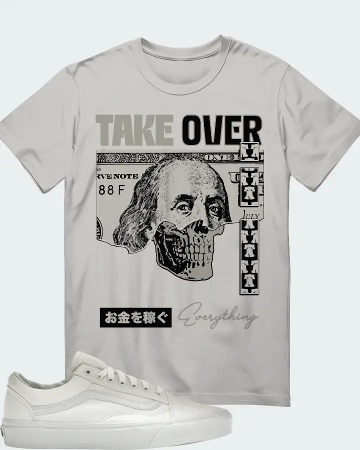 Vans Old Skool Sneaker Matching Grey T-Shirt - Take Over