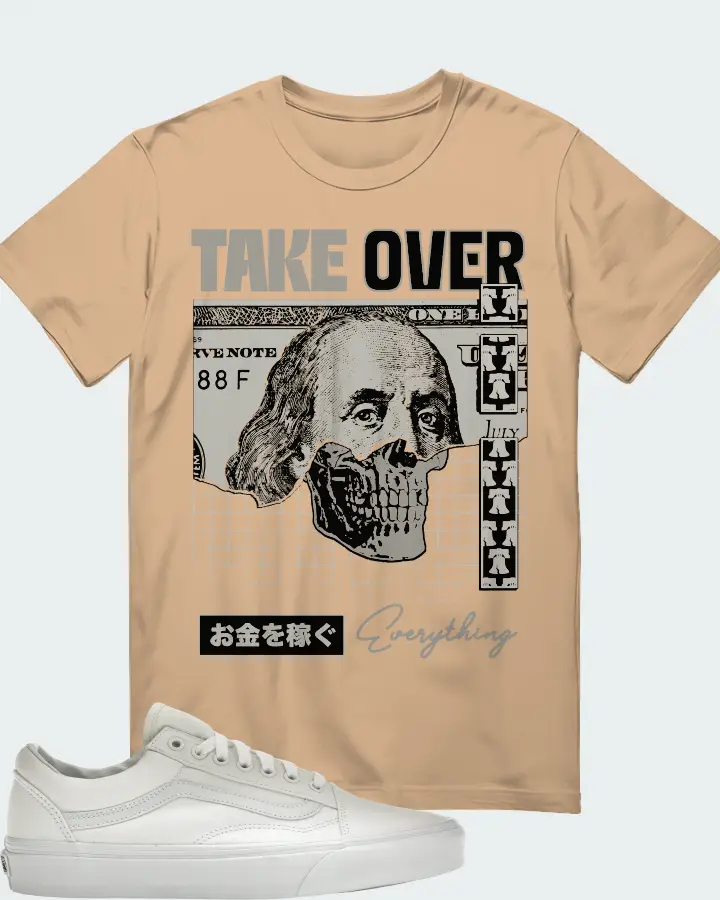 Vans Old Skool Sneaker Matching Cream T-Shirt - Take Over