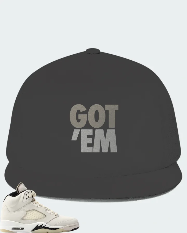 Jordan 5 Retro SE Sail Sneaker Matching Dark Grey Hat - Got Em