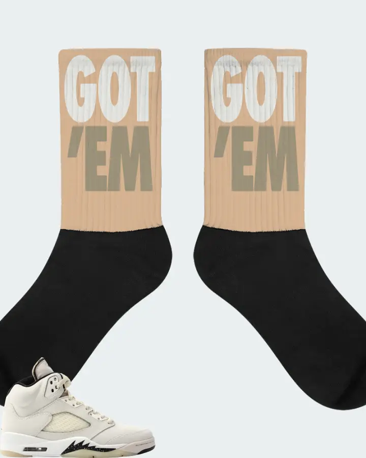Jordan 5 Retro SE Sail Sneaker Matching Cream Socks - Got Em