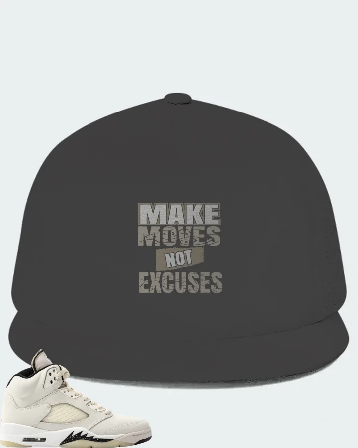 Jordan 5 Retro SE Sail Sneaker Matching Dark Grey Hat - Make Moves Not Excuses