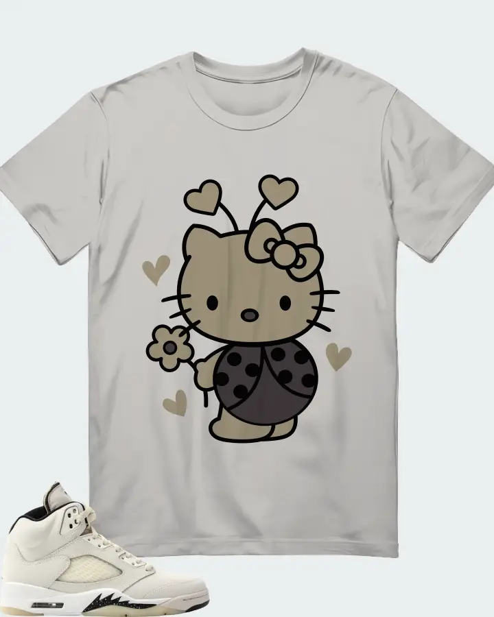 Jordan 5 Retro SE Sail Sneaker Matching Grey T-Shirt - Cute Bug Love