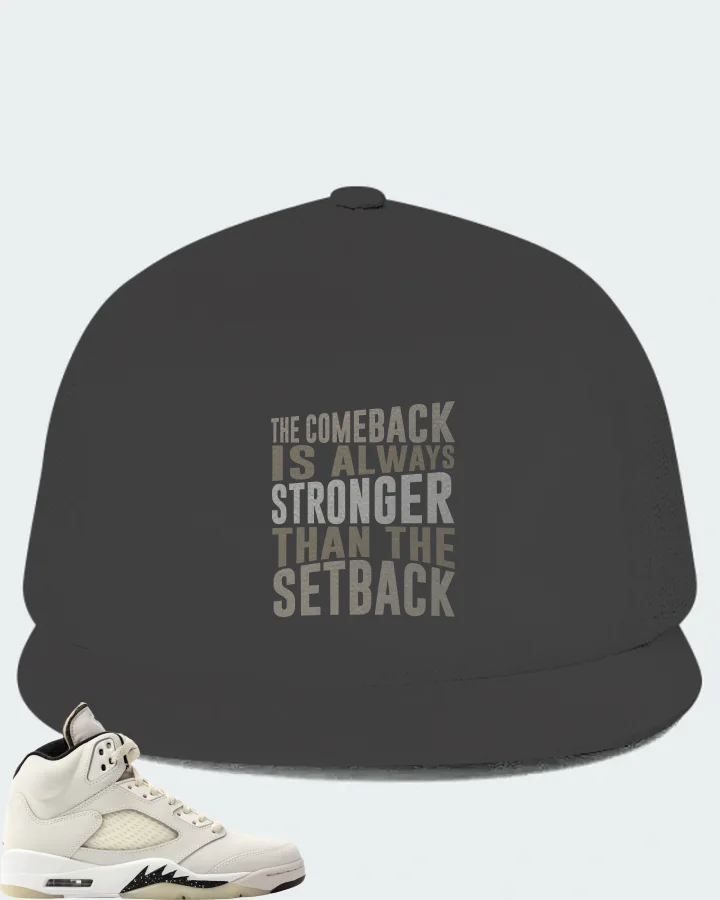 Jordan 5 Retro SE Sail Sneaker Matching Dark Grey Hat - The Comeback