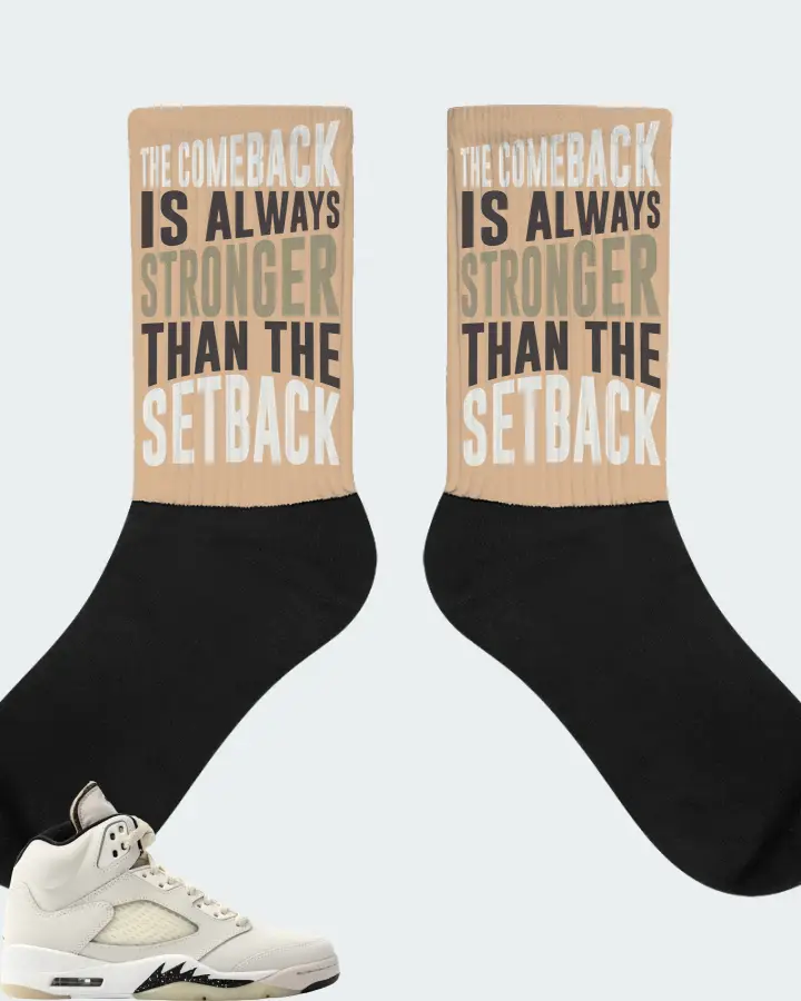Jordan 5 Retro SE Sail Sneaker Matching Cream Socks - The Comeback