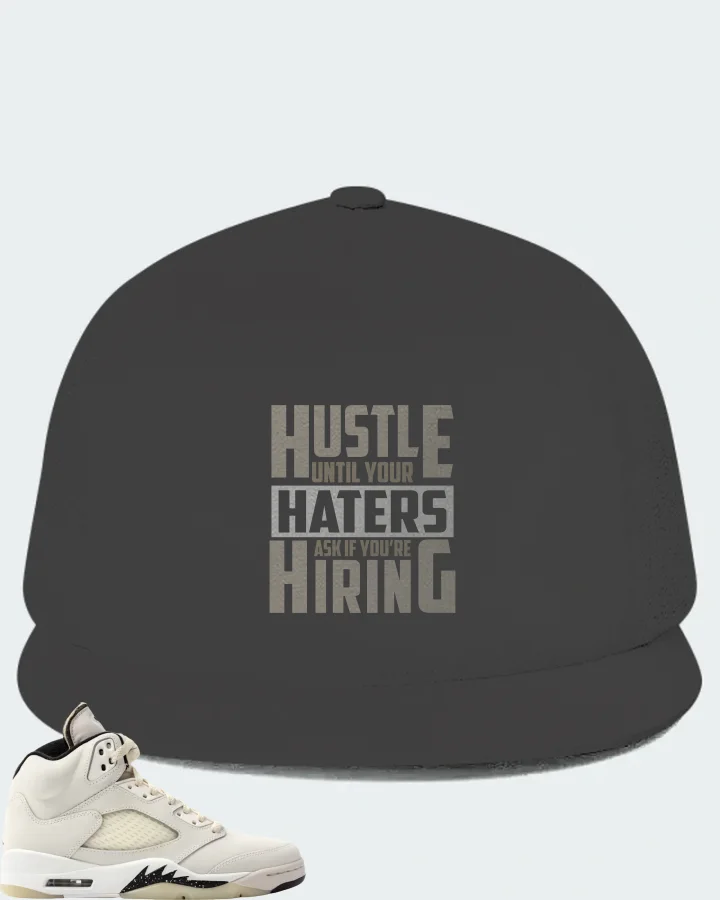 Jordan 5 Retro SE Sail Sneaker Matching Dark Grey Hat - HUSTLE UNTIL YOUR HATERS