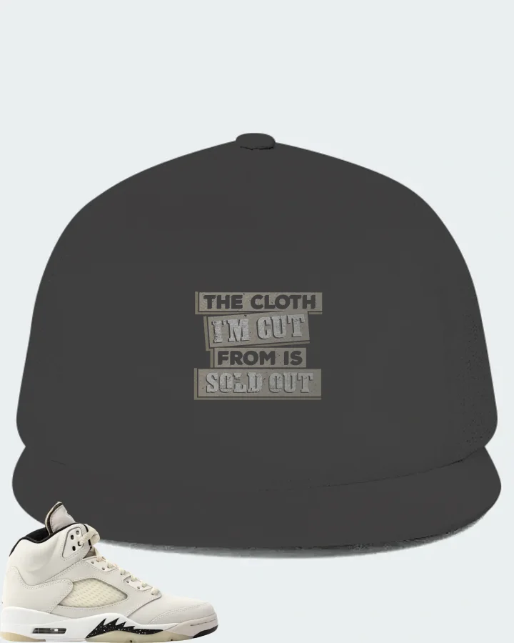 Jordan 5 Retro SE Sail Sneaker Matching Dark Grey Hat - The Cloth I'm Cut From Refreshed