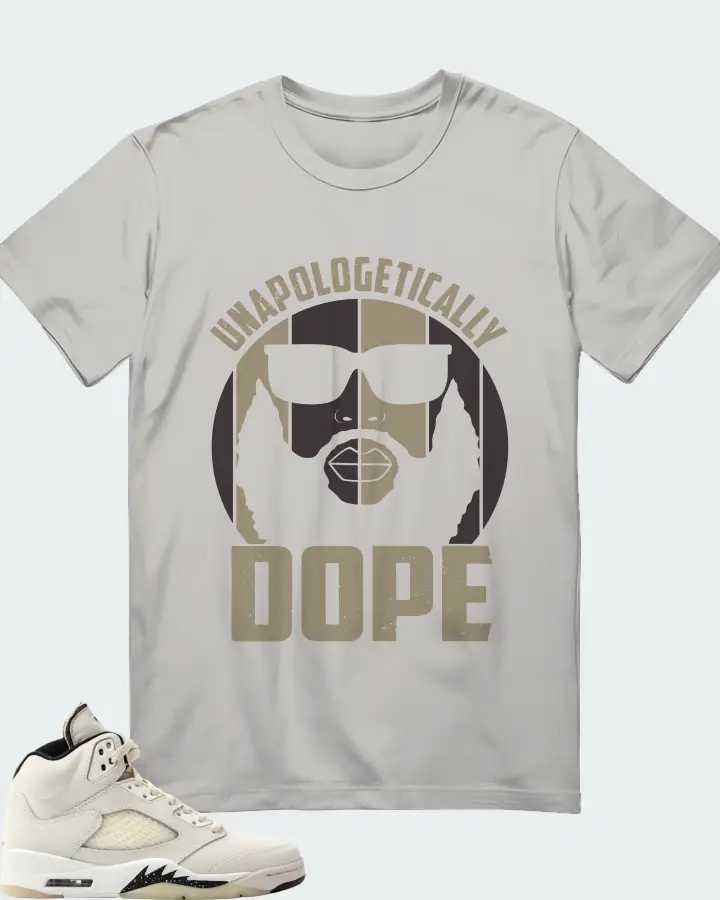 Jordan 5 Retro SE Sail Sneaker Matching Grey T-Shirt - UNAPOLOGETICALLY DOPE Man