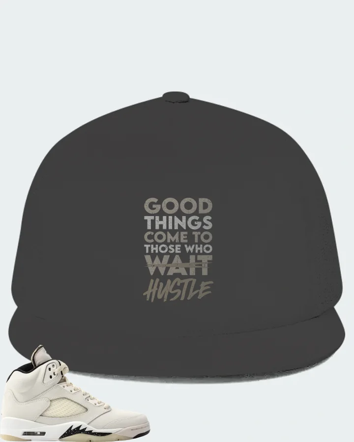 Jordan 5 Retro SE Sail Sneaker Matching Dark Grey Hat - Good Things Come