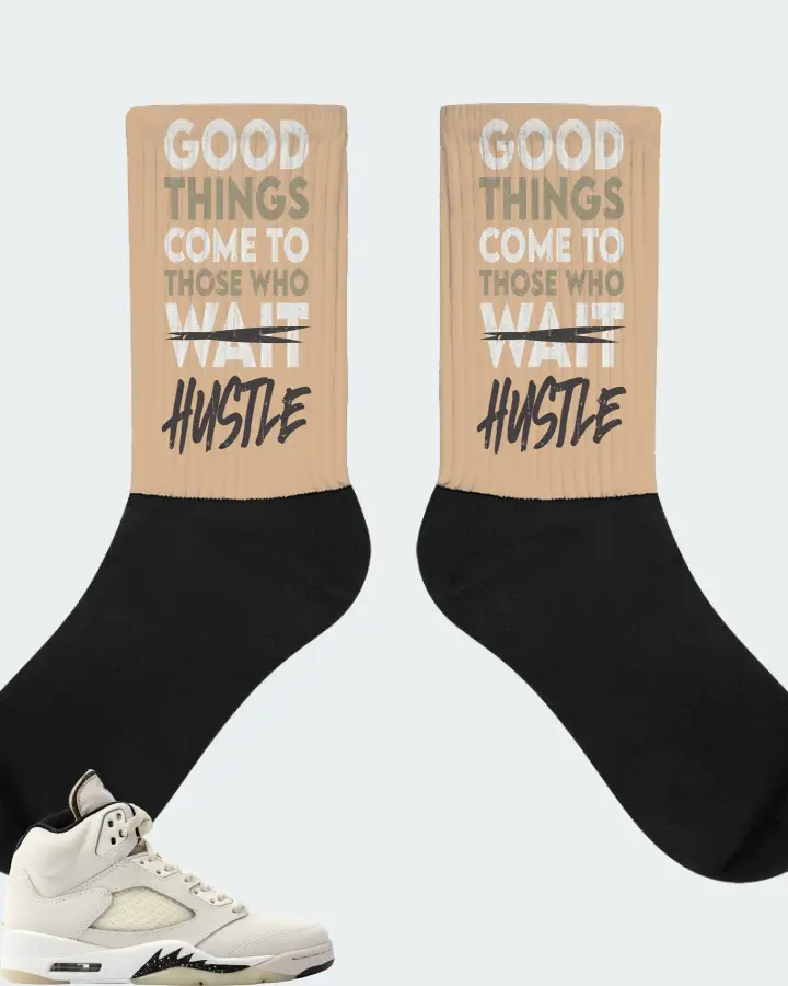 Jordan 5 Retro SE Sail Sneaker Matching Cream Socks - Good Things Come