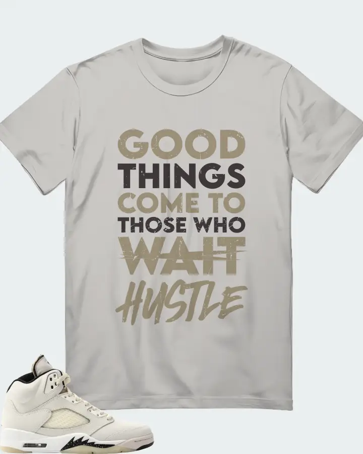 Jordan 5 Retro SE Sail Sneaker Matching Grey T-Shirt - Good Things Come