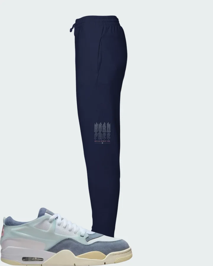 Air Jordan 4 RM Diffused Blue Ashen Slate Matching Joggers