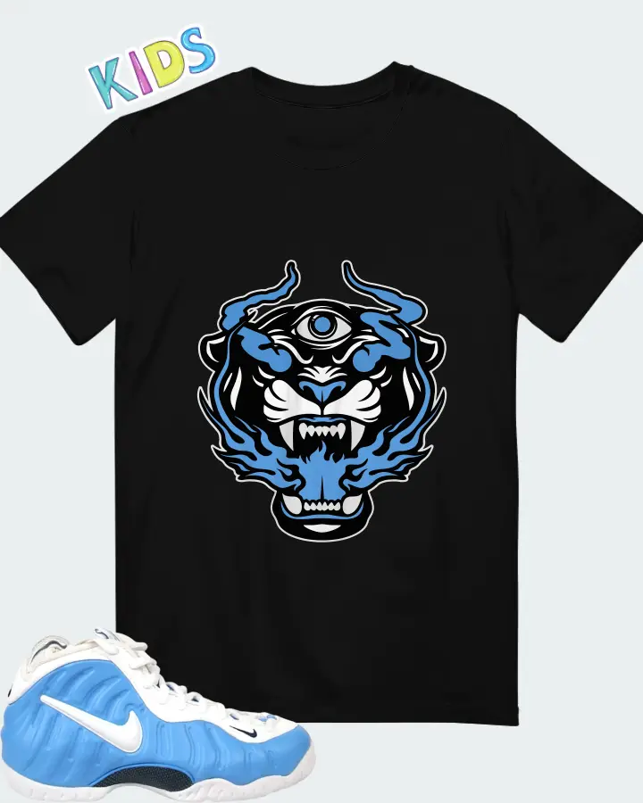 Nike Air Foamposite Pro University Blue Matching Kid's T-Shirt