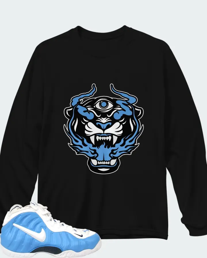 Nike Air Foamposite Pro University Blue Matching Long Sleeve T-Shirt