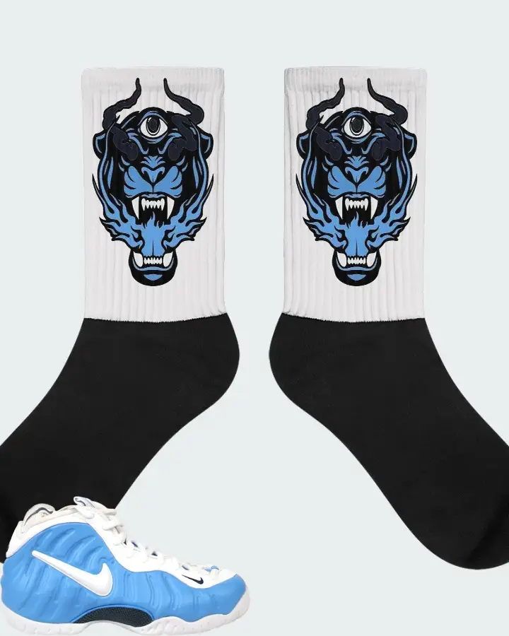 Nike Air Foamposite Pro University Blue Matching Socks