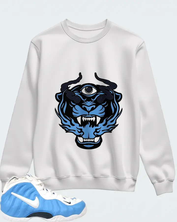 Nike Air Foamposite Pro University Blue Matching Sweatshirt