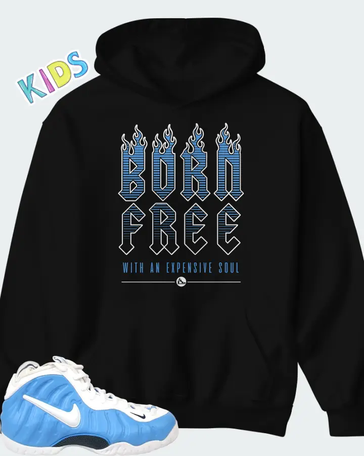 Nike Air Foamposite Pro University Blue Matching Kid's Hoodie