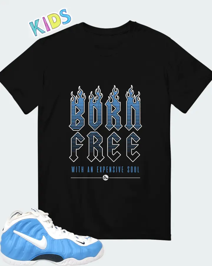 Nike Air Foamposite Pro University Blue Matching Kid's T-Shirt