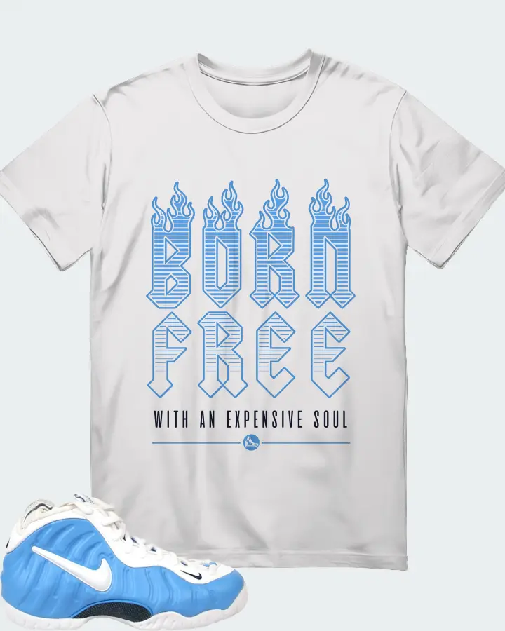 Nike Air Foamposite Pro University Blue Matching T-Shirt