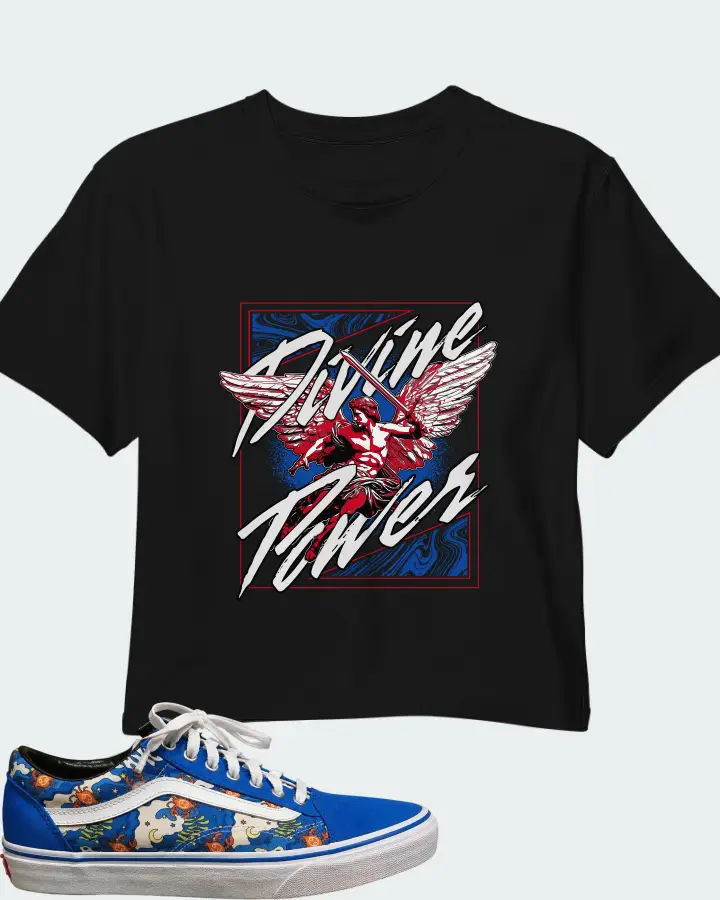 Vans Old Skool Blue Matching Crop Top