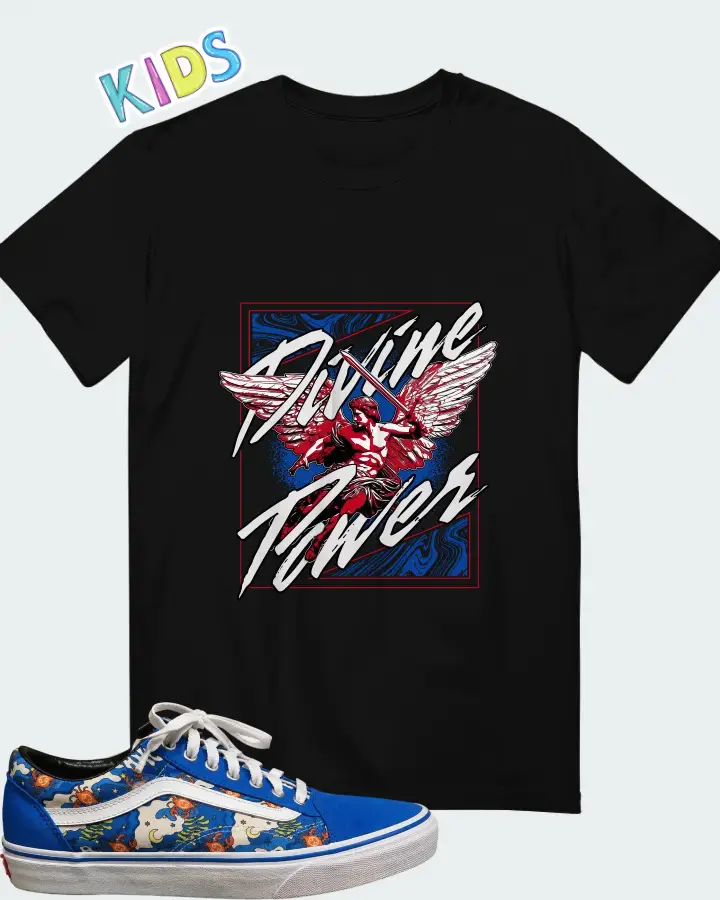 Vans Old Skool Blue Matching Kid's T-Shirt