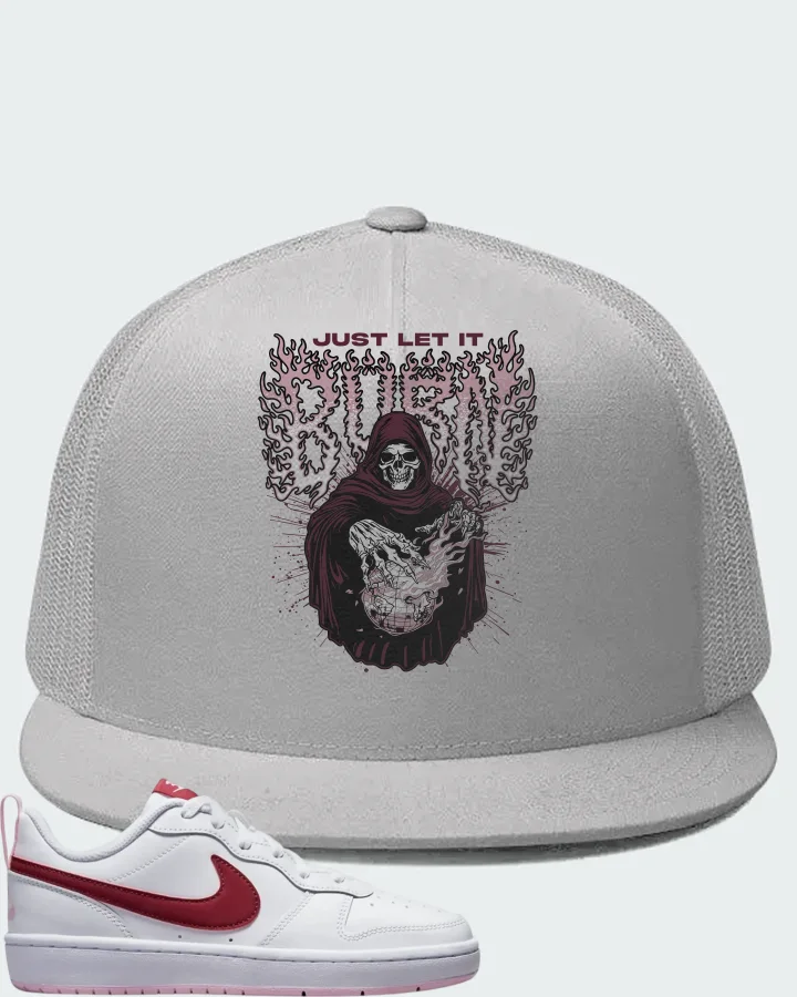 Nike Court Borough Low 2 White Dark Beetroot Matching Hat