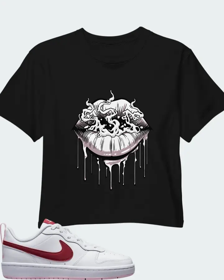 Nike Court Borough Low 2 White Dark Beetroot Matching Crop Top