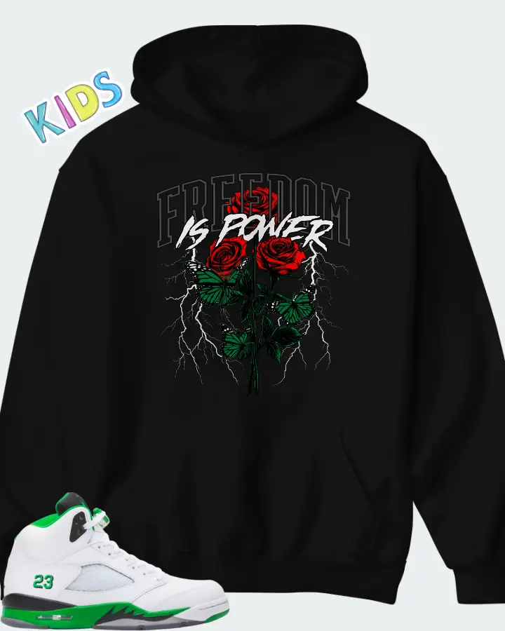 Air Jordan 5 Lucky Green Matching Kid's Hoodie