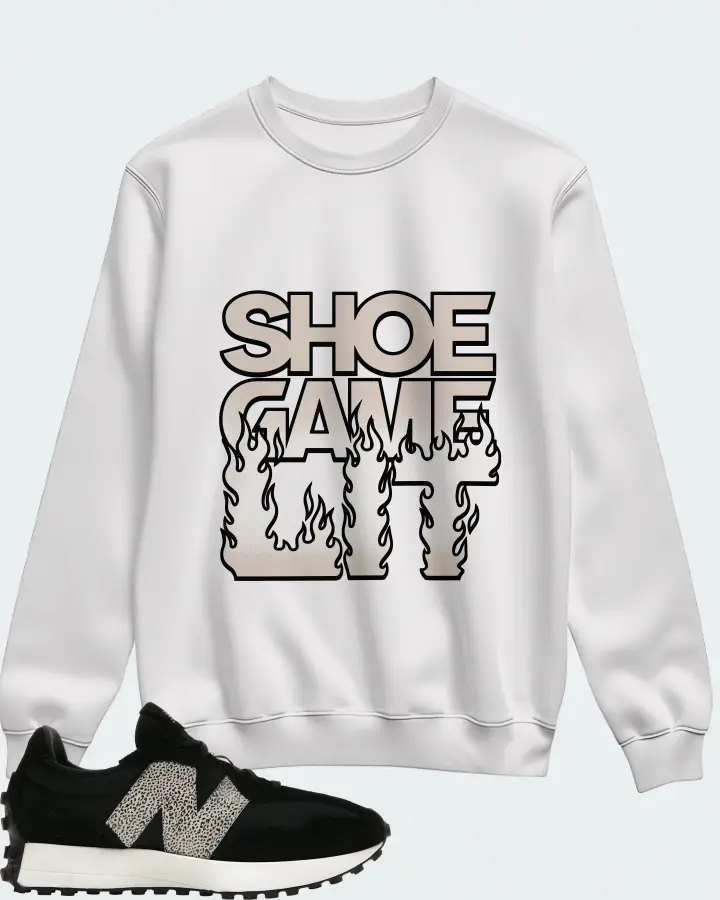 New Balance 327 Sneaker Matching White Sweatshirt - Shoe Game Lit Refreshed