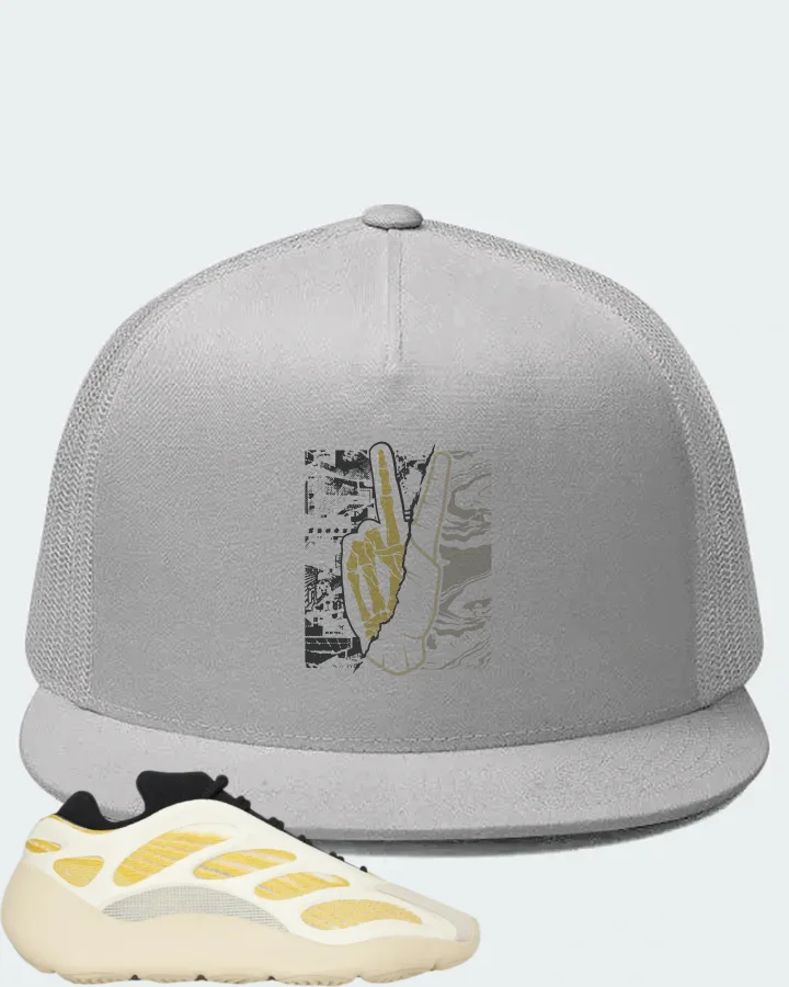 adidas Yeezy 700 V3 Sneaker Matching White Hat - Peace of mind