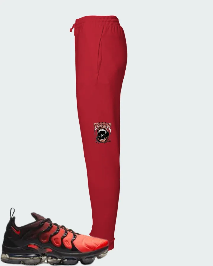 Nike Air VaporMax Plus Black Crimson Gradient  Matching Joggers