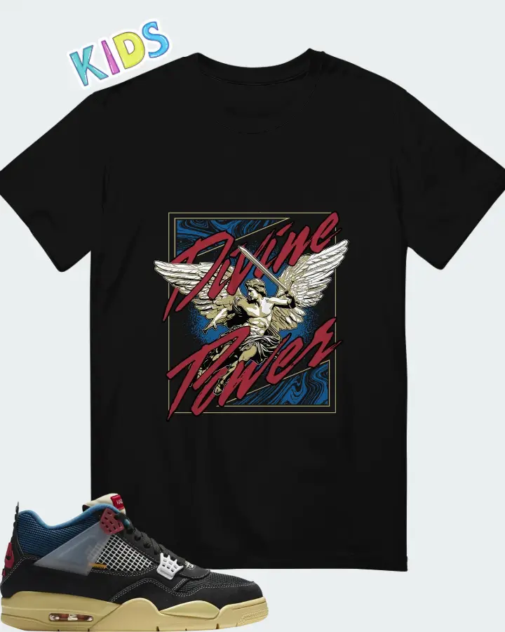 Union LA x Air Jordan 4 Retro Off Noir Matching Kid's T-Shirt