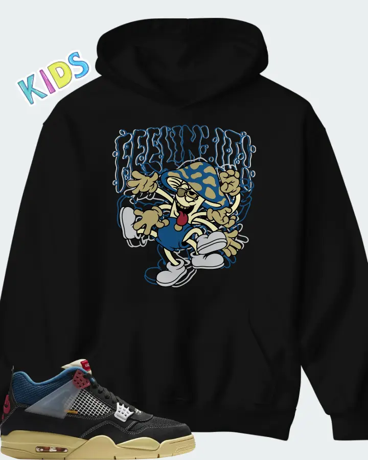 Union LA x Air Jordan 4 Retro Off Noir Matching Kid's Hoodie