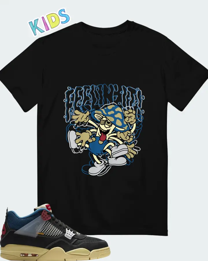 Union LA x Air Jordan 4 Retro Off Noir Matching Kid's T-Shirt
