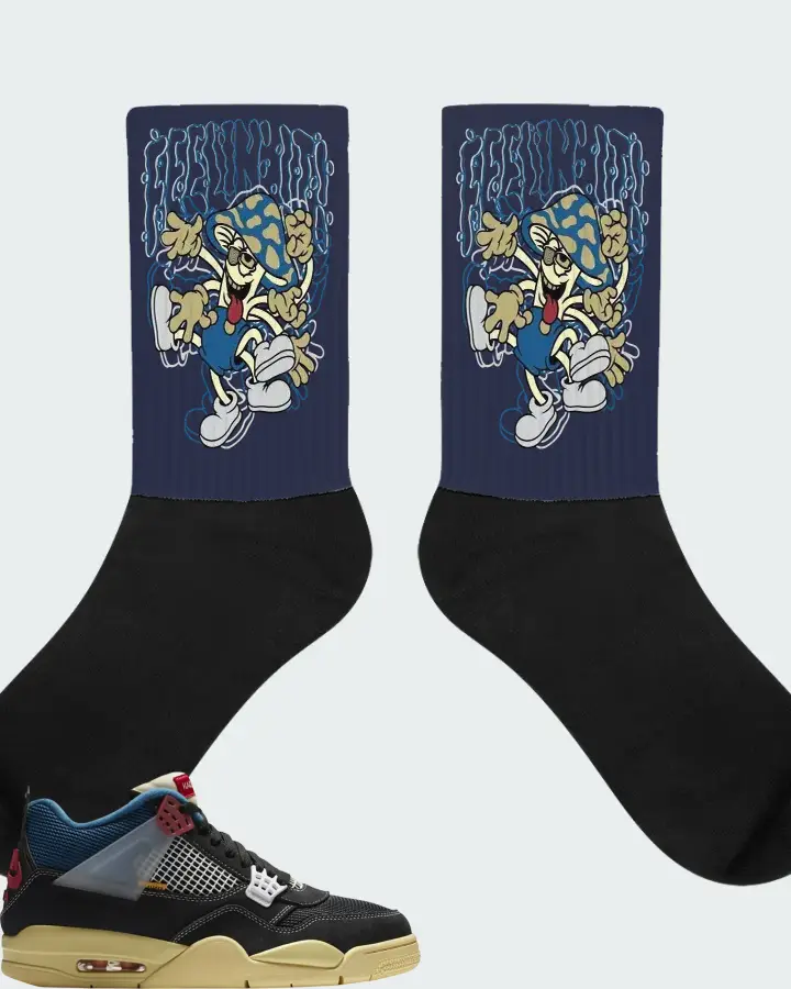 Union LA x Air Jordan 4 Retro Off Noir Matching Socks