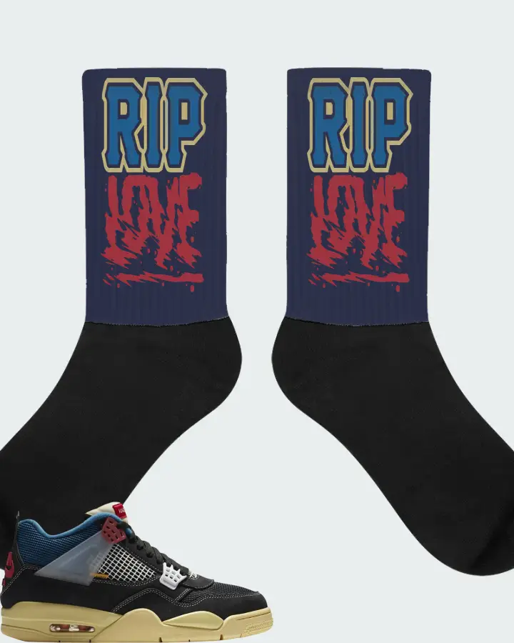 Union LA x Air Jordan 4 Retro Off Noir Matching Socks