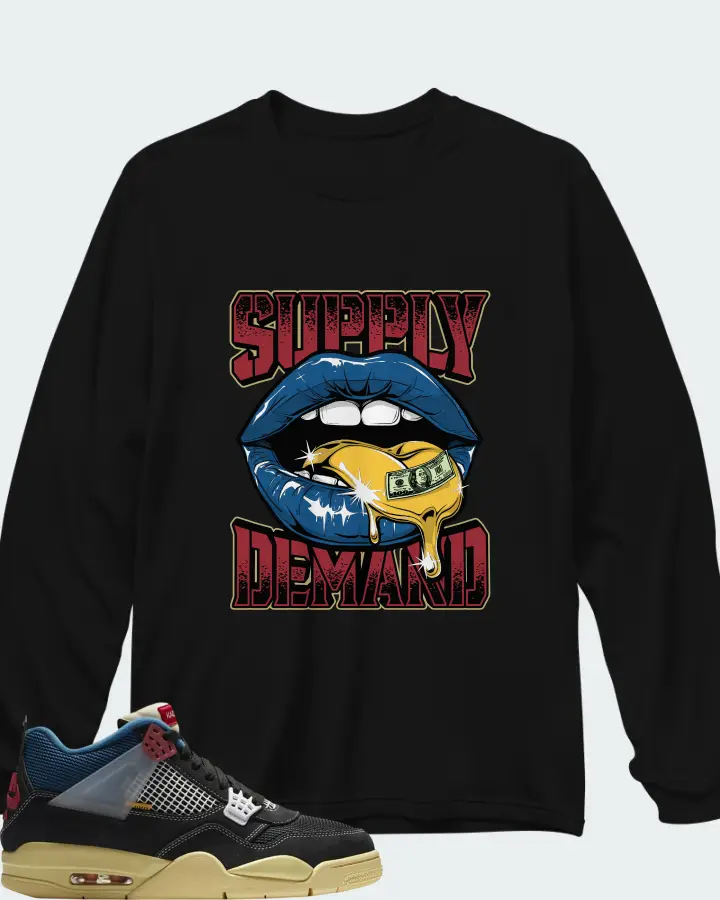 Union LA x Air Jordan 4 Retro Off Noir Matching Long Sleeve T-Shirt