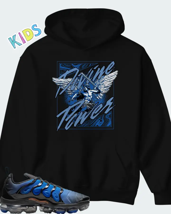 Nike Air VaporMax Plus Blue  Matching Kid's Hoodie