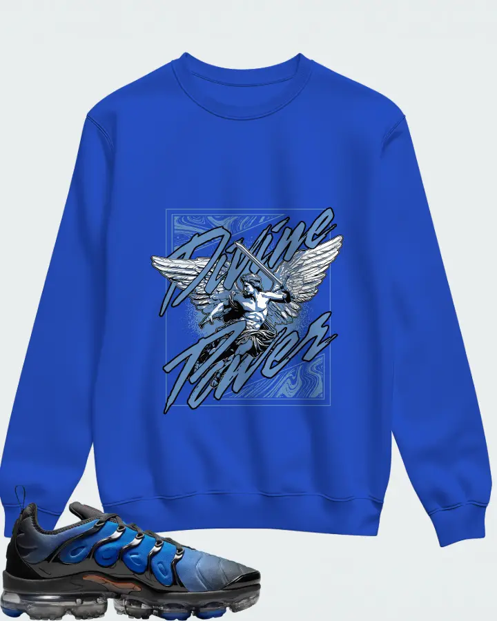 Nike Air VaporMax Plus Blue  Matching Sweatshirt
